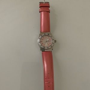 TechnoMarine Watch with Pink Leather Wristband